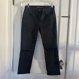GRLFRND the Kate size 26 Black Low Rise Slim Crop Jeans